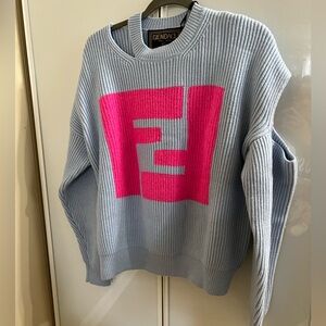 Fendace Cashmere Graphic Print Sweater
